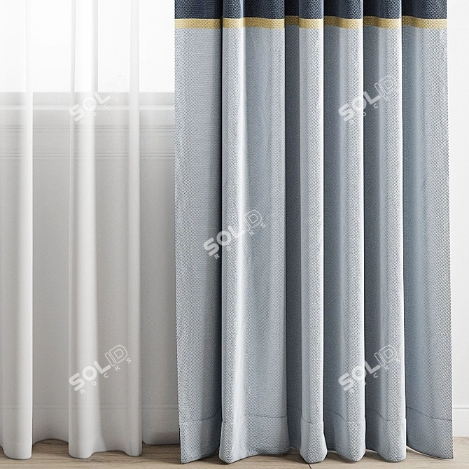 Poly Curtain: High-Quality 3D Model 3D model image 3