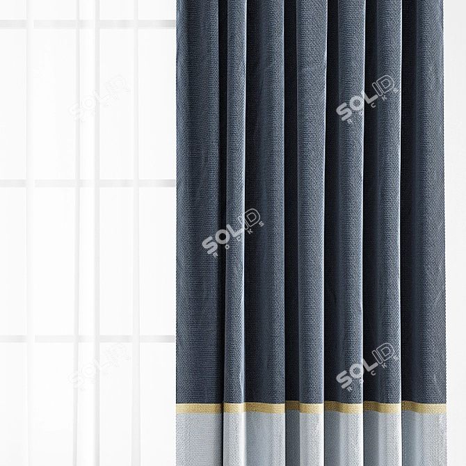 Poly Curtain: High-Quality 3D Model 3D model image 4