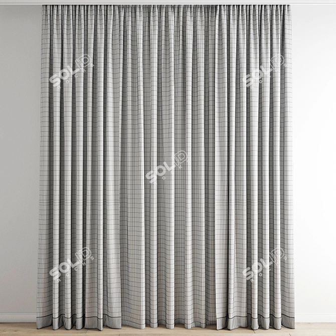 Poly Curtain: High-Quality 3D Model 3D model image 5