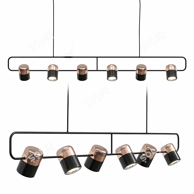 Elegant Ling PL6 Suspension: Modern Design 3D model image 4