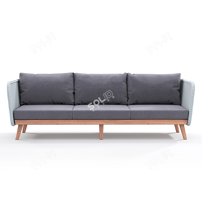 Natural & Gray Grace Bay Sofa 3D model image 2