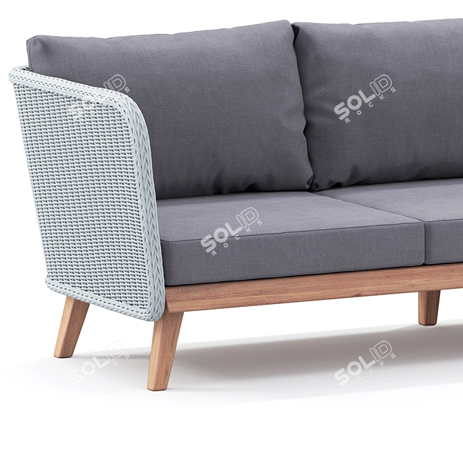 Natural & Gray Grace Bay Sofa 3D model image 3