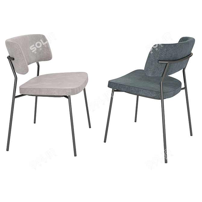 Metallic Elegance: Marlen Met Chair 3D model image 2