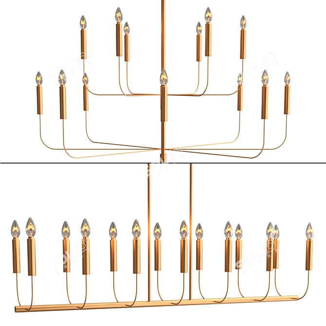 Brianna Chandelier: Modern Elegance for Every Space 3D model image 1