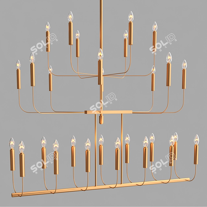 Brianna Chandelier: Modern Elegance for Every Space 3D model image 2