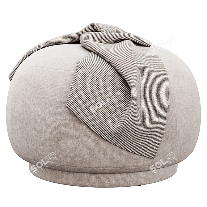 Ferm Living Rico Lounge Chair and Ottoman 3D model image 5