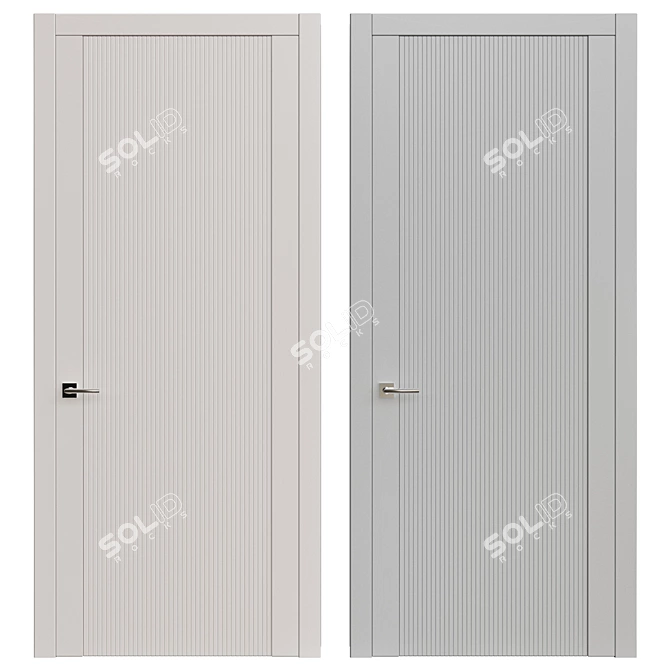 Modern Interior Door - 2200mm x 980mm 3D model image 1