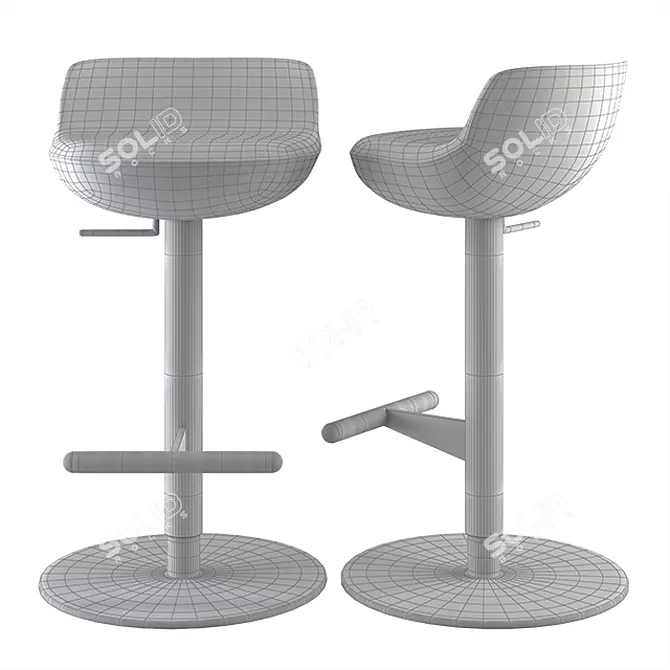 Elegant Comfort Stool: TULIJ 3D model image 2