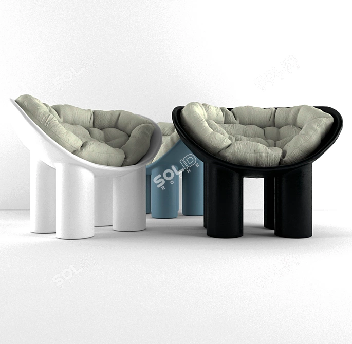 Roly-Poly Cozy Chair 3D model image 2