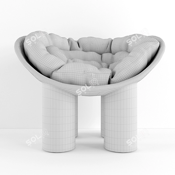 Roly-Poly Cozy Chair 3D model image 3