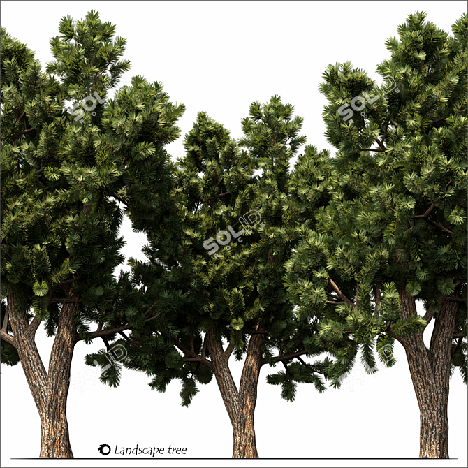 Nature's Haven: Exquisite Landscape Tree 3D model image 2