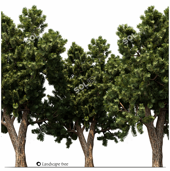 Nature's Haven: Exquisite Landscape Tree 3D model image 4
