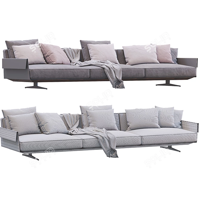 Elegant Bretton Sofa by Flexform 3D model image 4