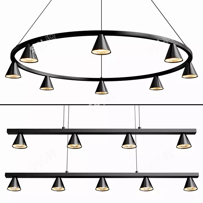 Contemporary Dune Collection: Stylish Centimeter-Sized Home Decor 3D model image 1