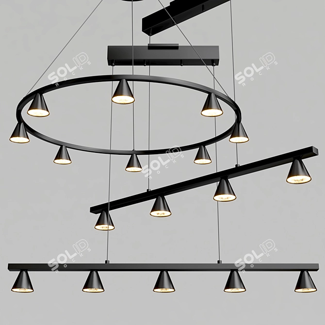 Contemporary Dune Collection: Stylish Centimeter-Sized Home Decor 3D model image 2