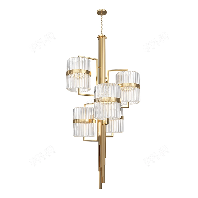 Elegant Liberty Chandelier - Timeless Beauty 3D model image 1