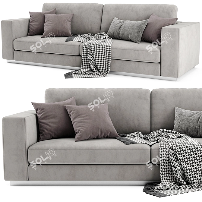 Modern Reversi 2-Seater Sofa by Molteni&C 3D model image 3