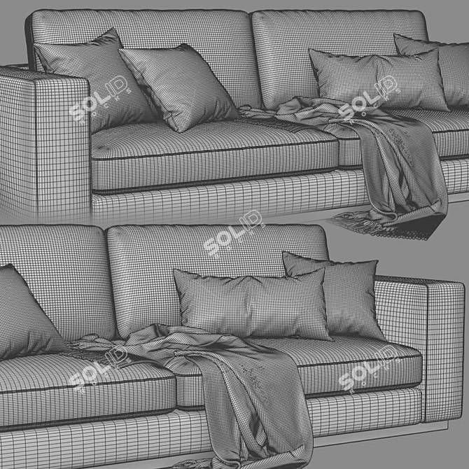 Modern Reversi 2-Seater Sofa by Molteni&C 3D model image 4