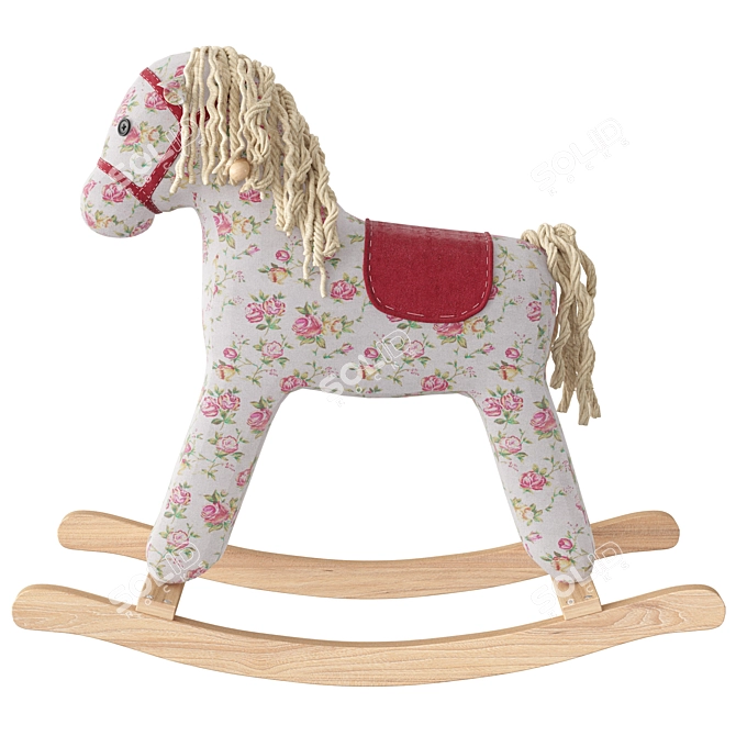 Leader Kids Textile Rocking Horse 3D model image 1