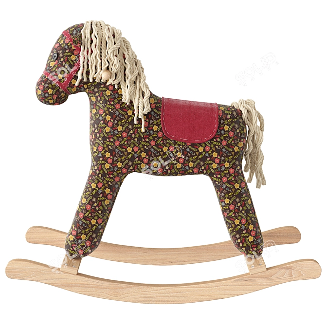 Leader Kids Textile Rocking Horse 3D model image 2