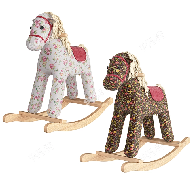 Leader Kids Textile Rocking Horse 3D model image 5