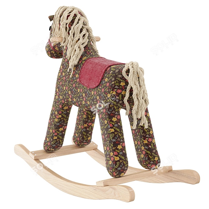 Leader Kids Textile Rocking Horse 3D model image 6