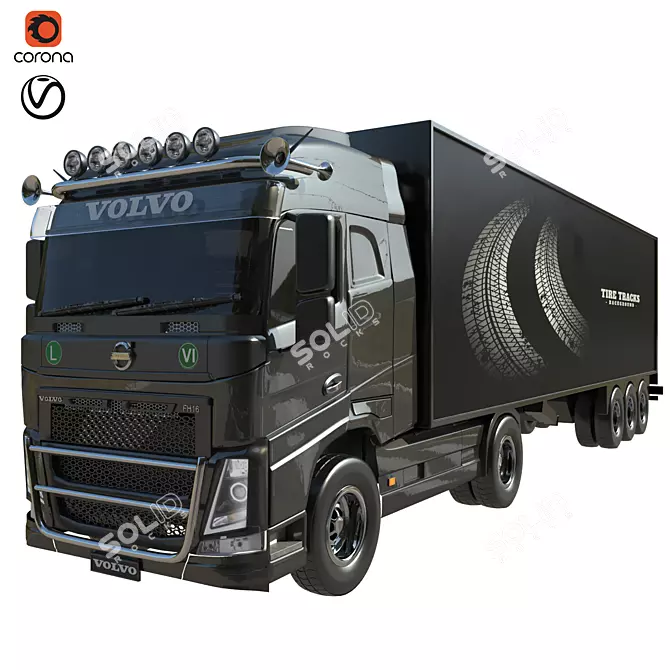 Powerful 2015 Volvo FH16 3D model image 1