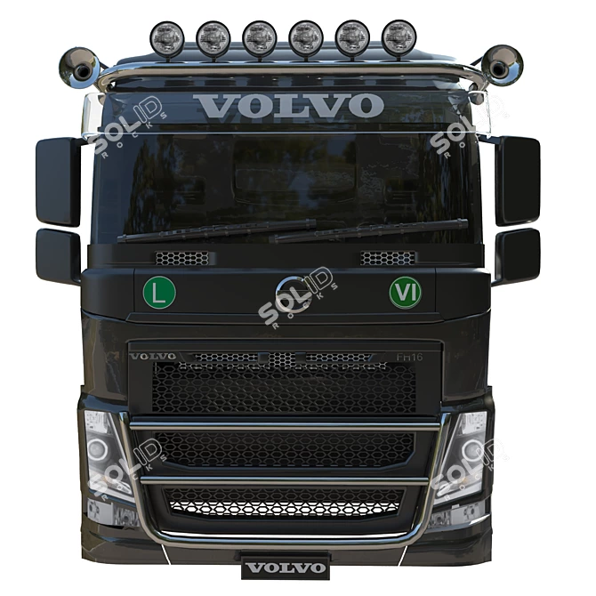 Powerful 2015 Volvo FH16 3D model image 3