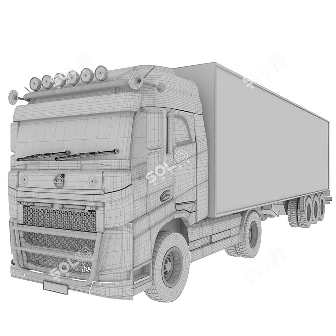 Powerful 2015 Volvo FH16 3D model image 7