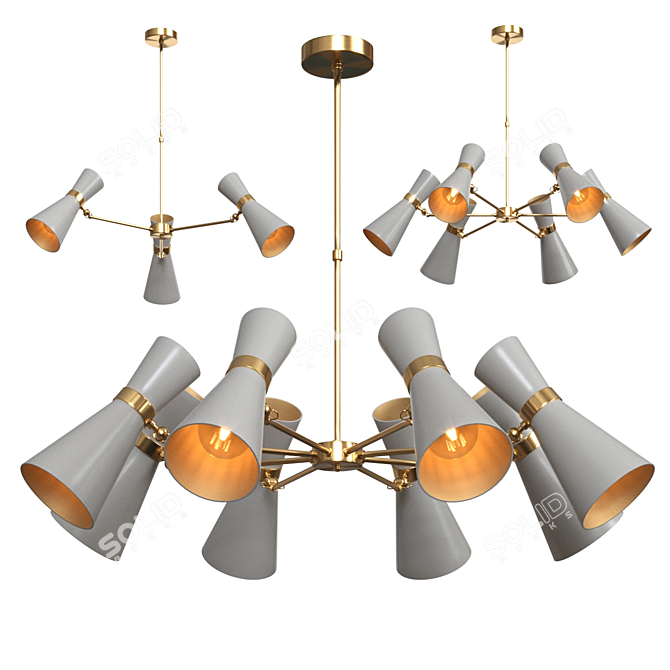 Sleek Design Lamps 3D model image 2