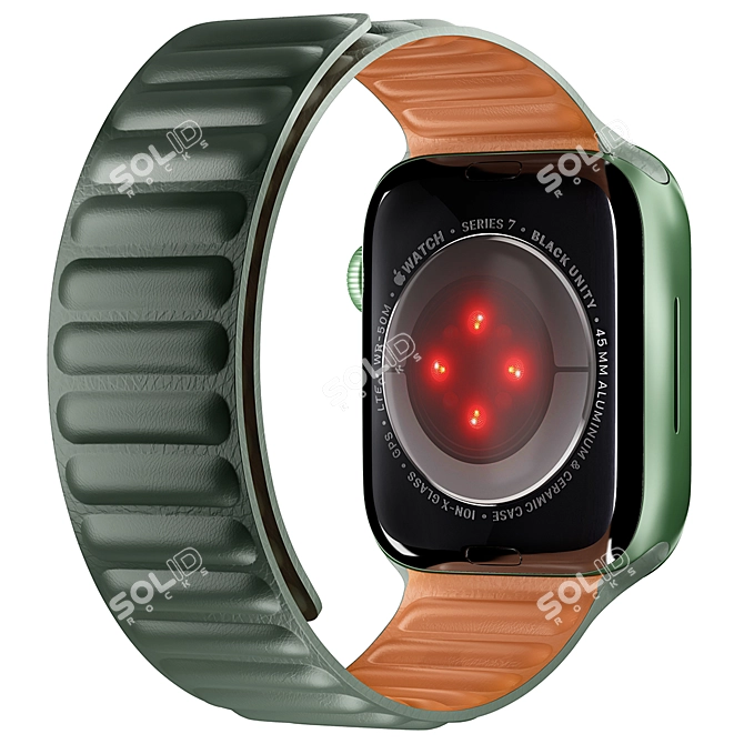 High-Res Apple Watch Series 7 3D model image 7