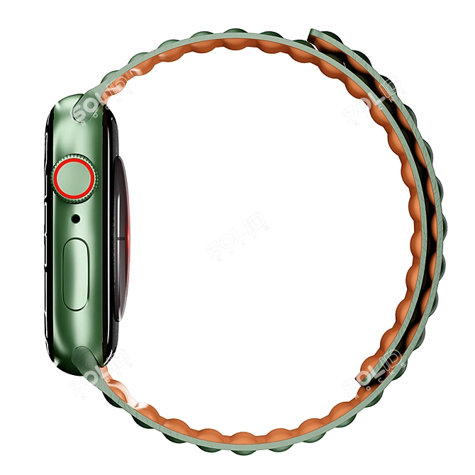 High-Res Apple Watch Series 7 3D model image 9