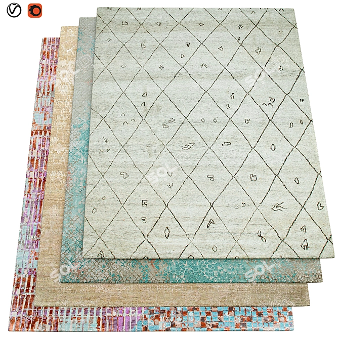 Luxury Textured Carpets | 112 3D model image 1