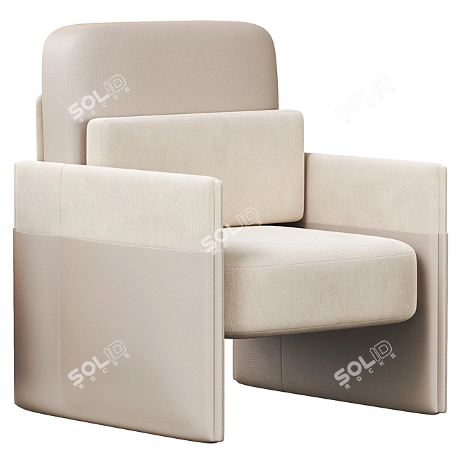 Tabac Lounge Chairs: Sophisticated Comfort for Your Space 3D model image 1