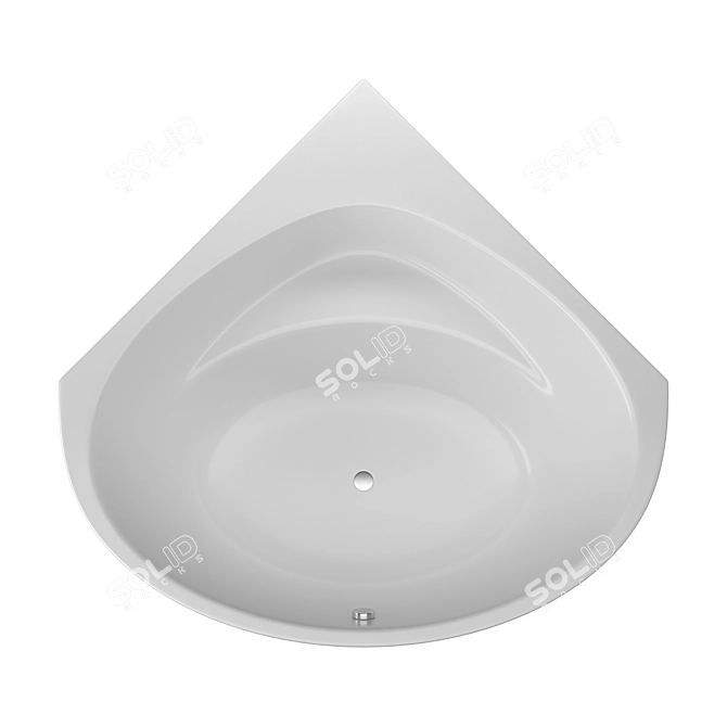 Luxury Corner Bathtub: Kolpa-San Dolores 3D model image 2