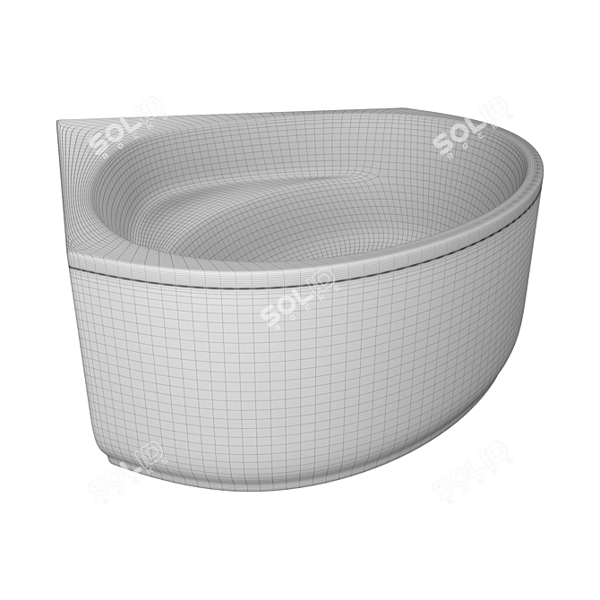 Luxury Corner Bathtub: Kolpa-San Dolores 3D model image 4