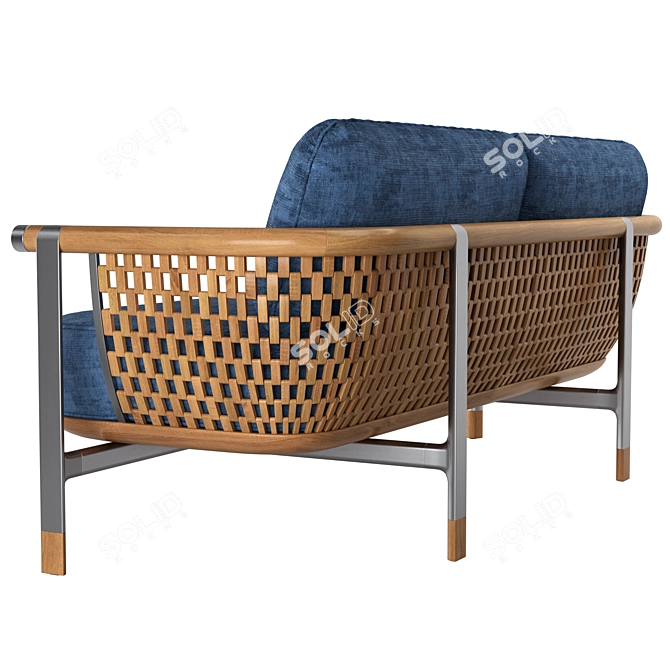 Handcrafted Basket Sofa: Elegant, Functional, and Stylish 3D model image 3