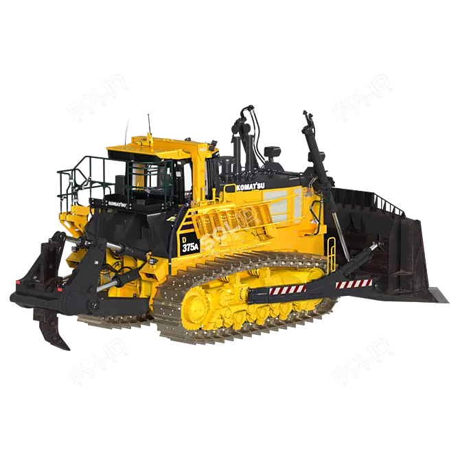 Powerful Komatsu D375A-8 Crawler Dozer 3D model image 2