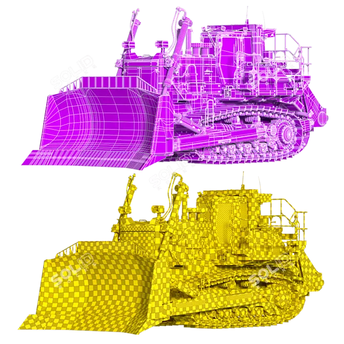 Powerful Komatsu D375A-8 Crawler Dozer 3D model image 6