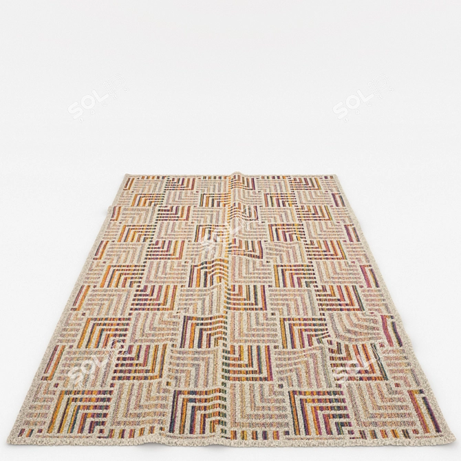 Stylish Set of 6 Rugs 3D model image 6