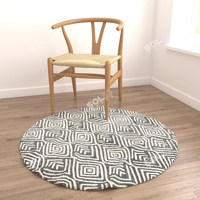 Versatile Set of 8 Stylish Rugs 3D model image 3