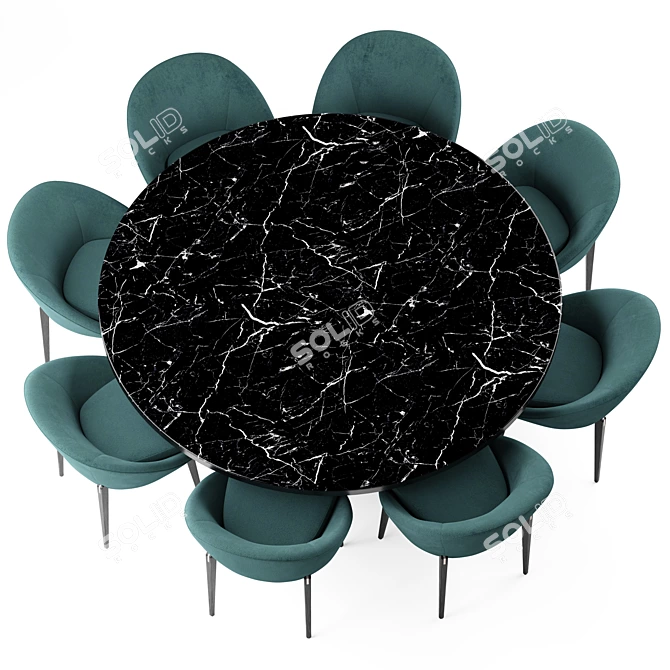 Elegant Minotti Lido Chair & Table 3D model image 3
