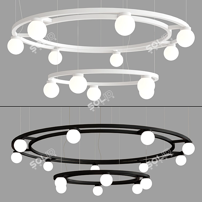 Illuminating Elegance: BALLZZZ LED Pendant 3D model image 3