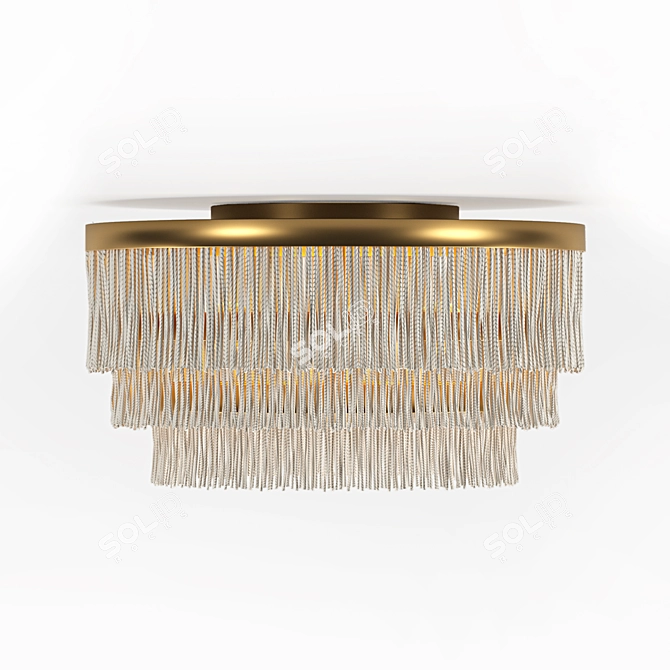 Boho Chic Fringe Flush Mount 3D model image 3