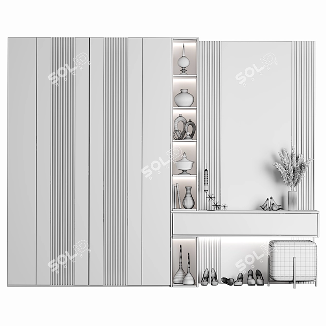 Elegant Hallway Composition 27 3D model image 4