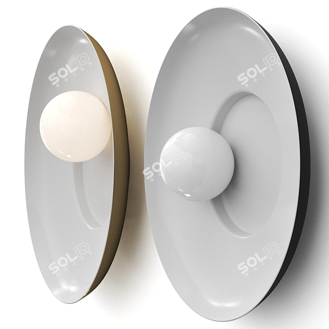 Nova Wall Pendant Light: Sleek and Stylish Lighting Solution 3D model image 1