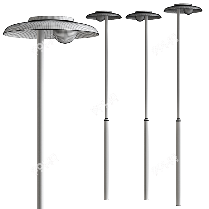 Nova Pole Outdoor Street Lamp 3D model image 2