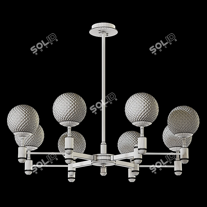 Luara CH D Chandelier: Elegant Lighting Fixture 3D model image 3