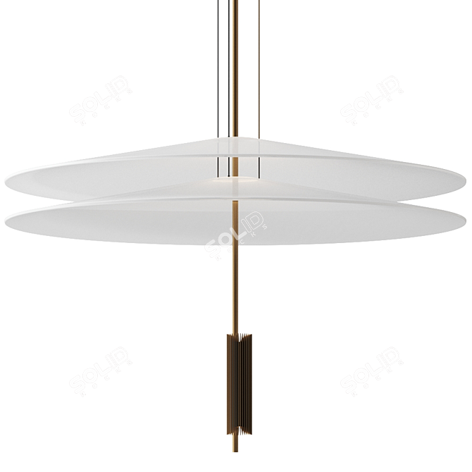 Elegant Flamingo Pendant Lamp 3D model image 1