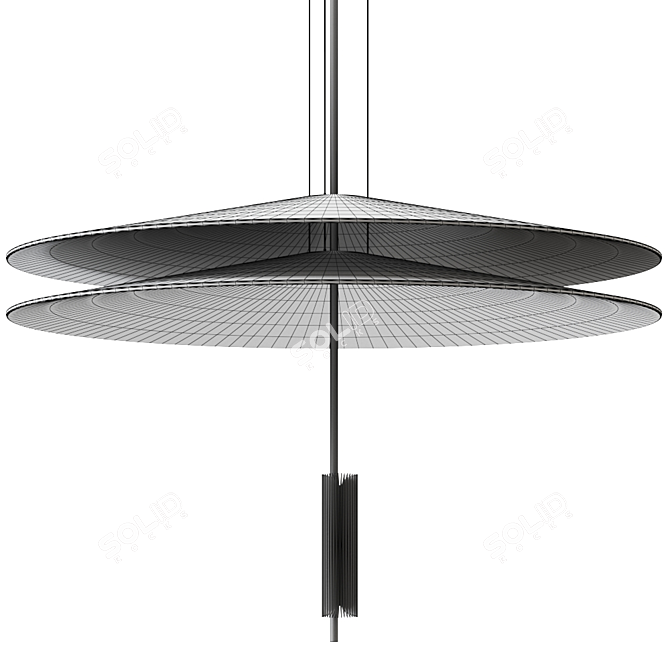 Elegant Flamingo Pendant Lamp 3D model image 3